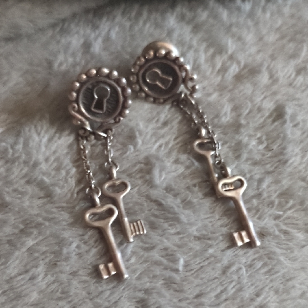 Sterling Silver Key Gauge Earrings